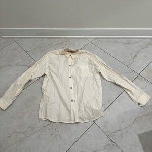 Signum Cream Button Down Shirt Size Medium